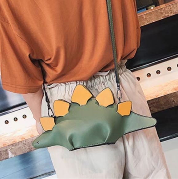 Cute Dinosaur crossbody bag with adjustable shoulder strap. - Picture 1 of 4